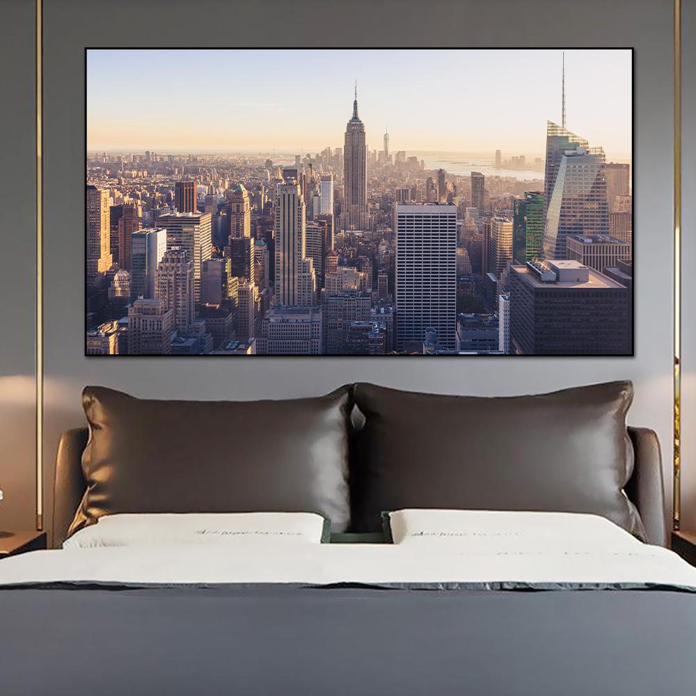 Нью-Йоркский пейзаж, холст, картина, современный постер и принты, большой размер, настенная картина для гостиной, домашний декор, без рамки