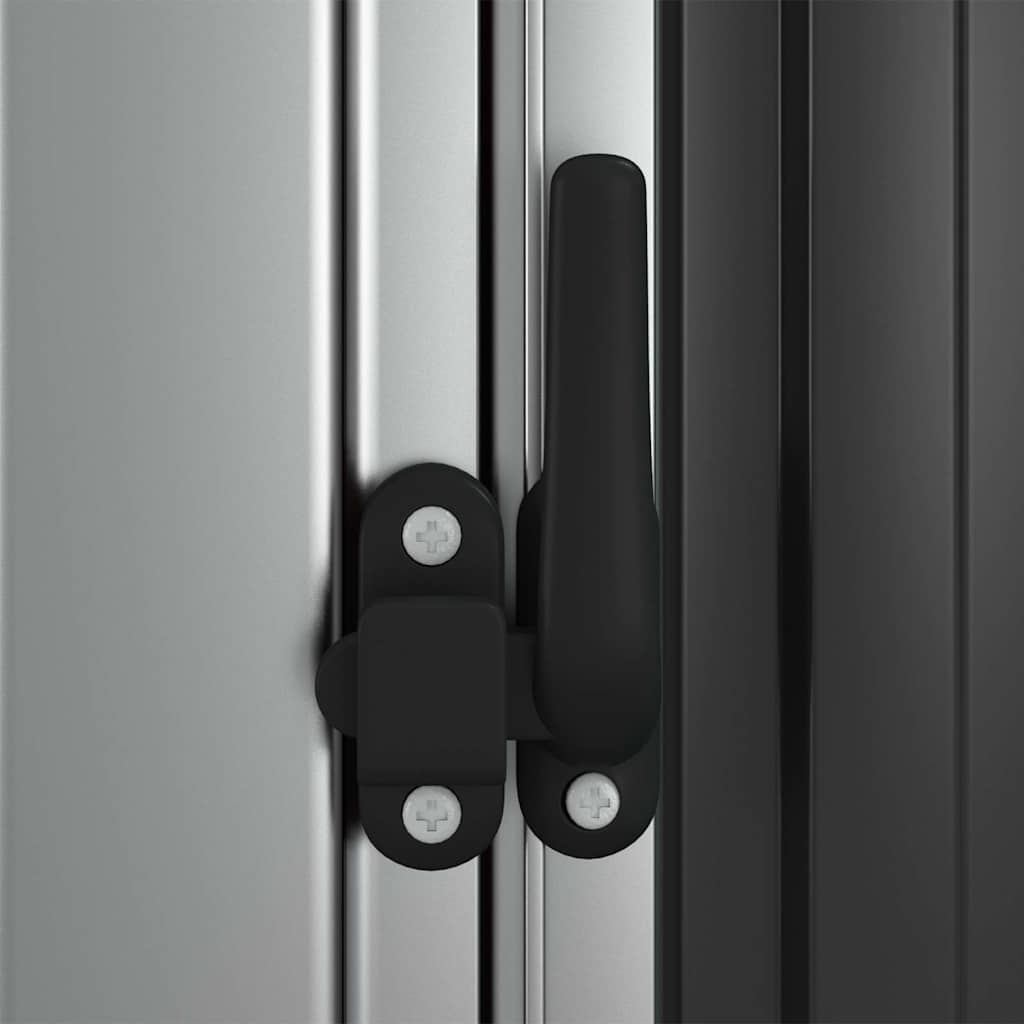 Garden Shed Anthracite Grey 118.5 x 97 x 209.5 cm Galvanized Steel