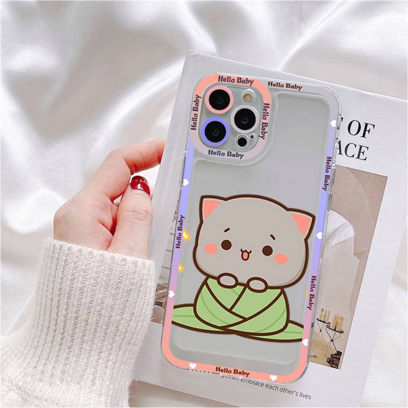 Чехол для телефона Mochi Peach Cat для iPhone 11 12 13 Mini Pro Max 14 Pro Max Чехол-оболочка
