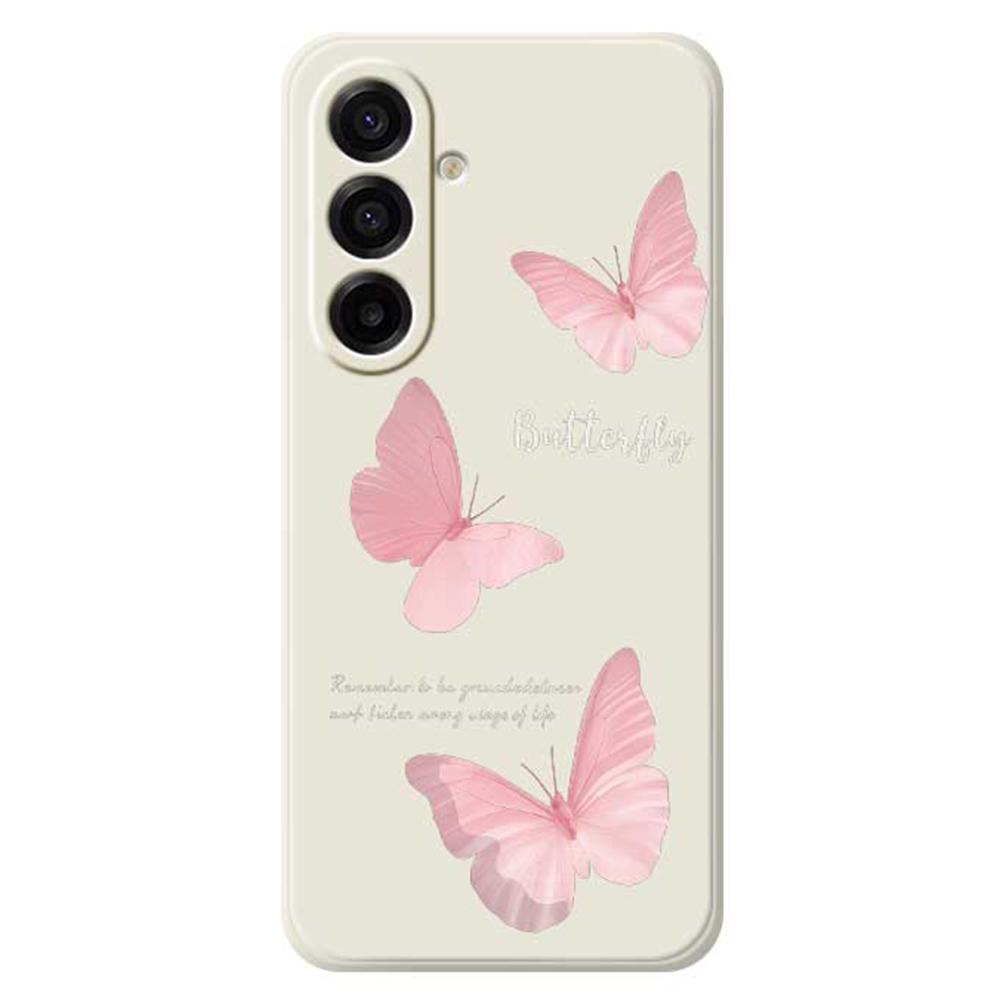 For Samsung Galaxy A17 5G Case Butterfly Pattern Printing Straight Edge TPU Phone Back Cover