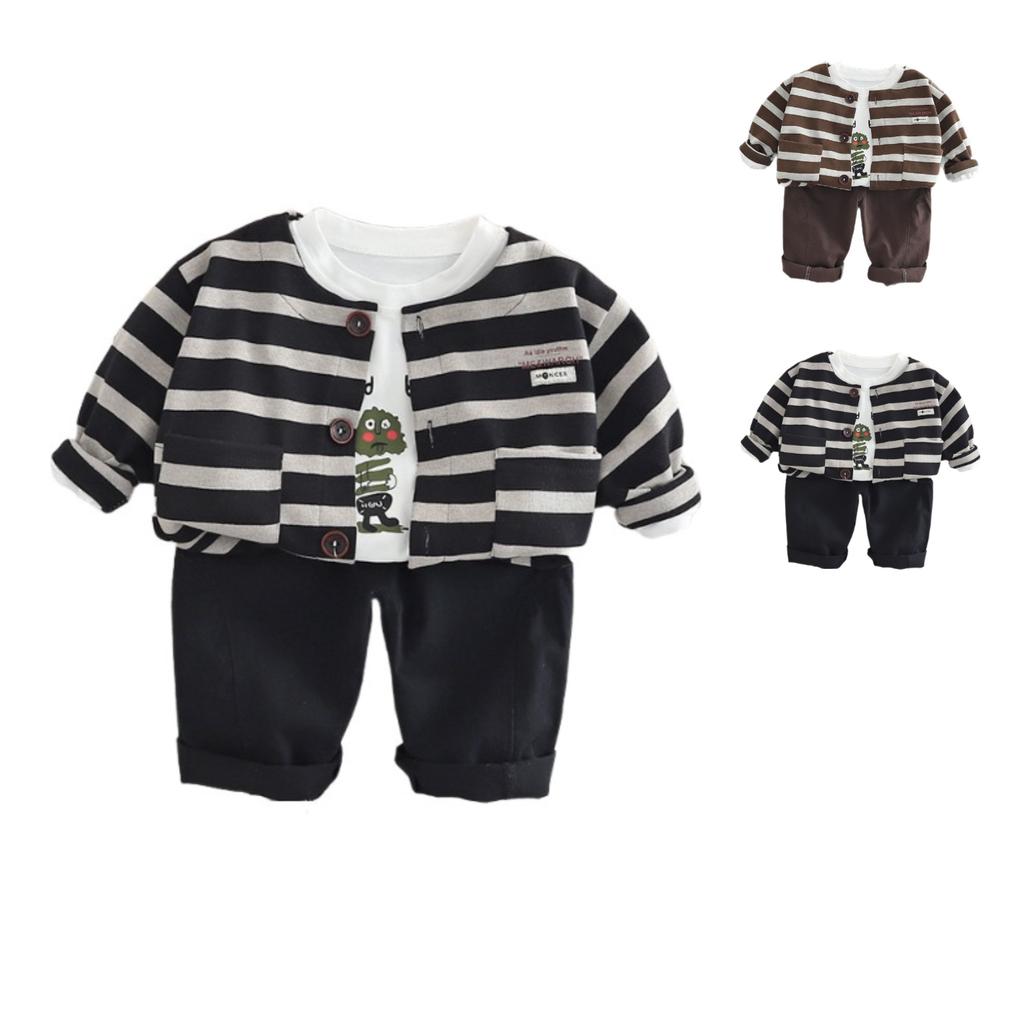 Kids Casual Long-Sleeve Set, Comfortable Daily Wear Outfits