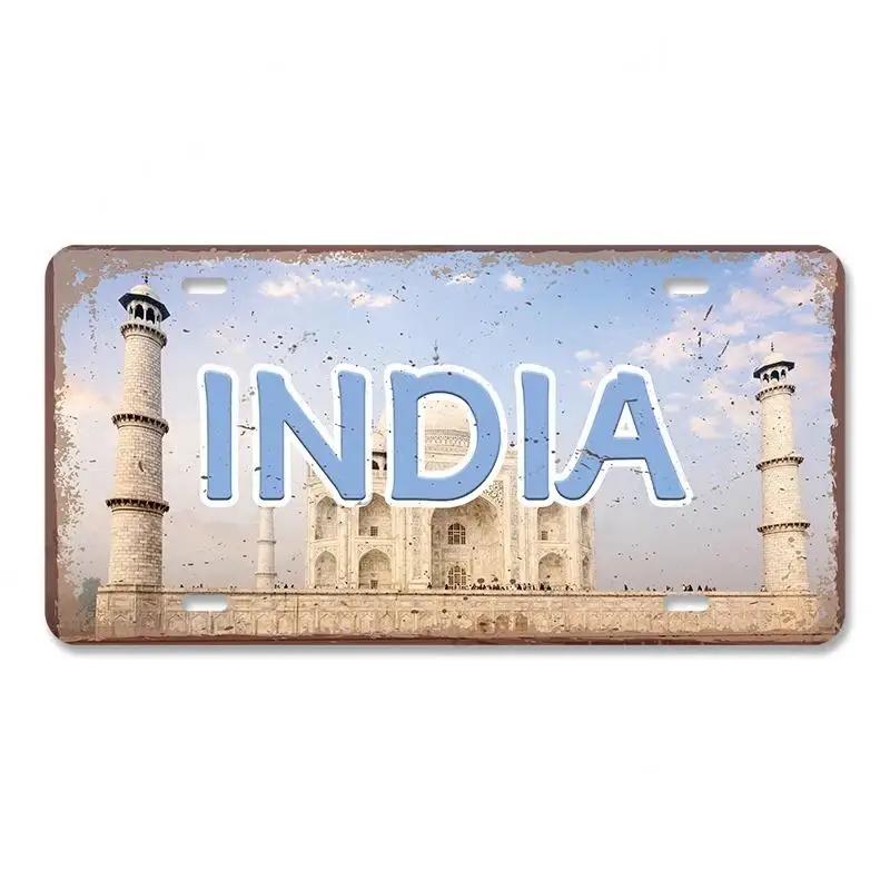 Винтажный кантри столица номерной знак металлические знаки ретро Америка Франция Бразилия металлический плакат пещера человек кафе бар паб настенный декор