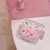 Для AirPods Pro3 4 3 2 1 Pro Милый Чехол Волна Девочковый 3D Розовый Бант Мягкий ТПУ Кавайный Поколение Чехол с Набором Брелок Женщины Девушки