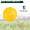 PATIKIL Уличные мячи для пиклбола 26 отверстий Пиклбол 12 штук Желтые для любительских видов спорта в помещении и на открытом воздухе