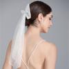 V04A Мини-жемчуг Свадебная фата Бантики Бисерная свадебная фата с гребнем Цветы Причастие Девочки Аксессуары для девичника