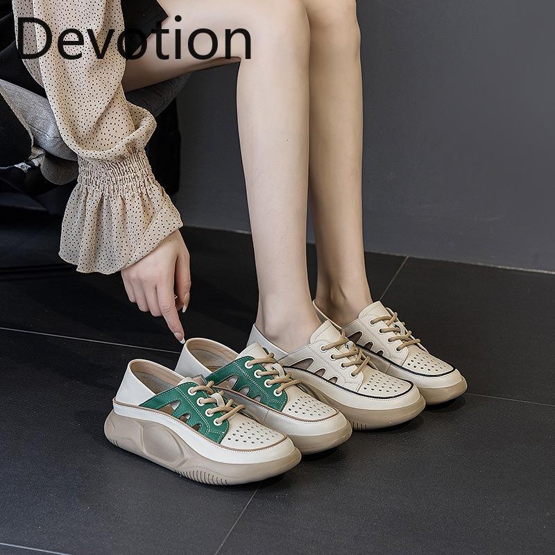 Повседневные спортивные сандалии однобортная обувь плоская кожаная обувь Devotion