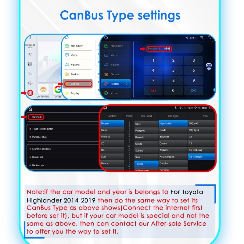 OSSURET 10.1"360 Камера Android 14 Автомагнитола Для Toyota Highlander 2014 2015 2016 - 2019 Мультимедиа Snapdragon 6115 Авторадио GPS Carplay