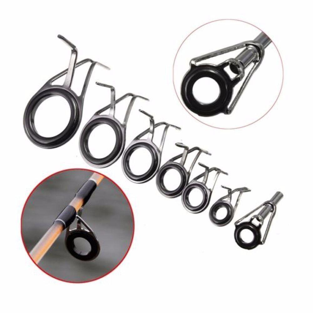 Hot New Line Fish Pole Eyes Fish Outdoor Fishing Rod Tip Guides Repair Kits