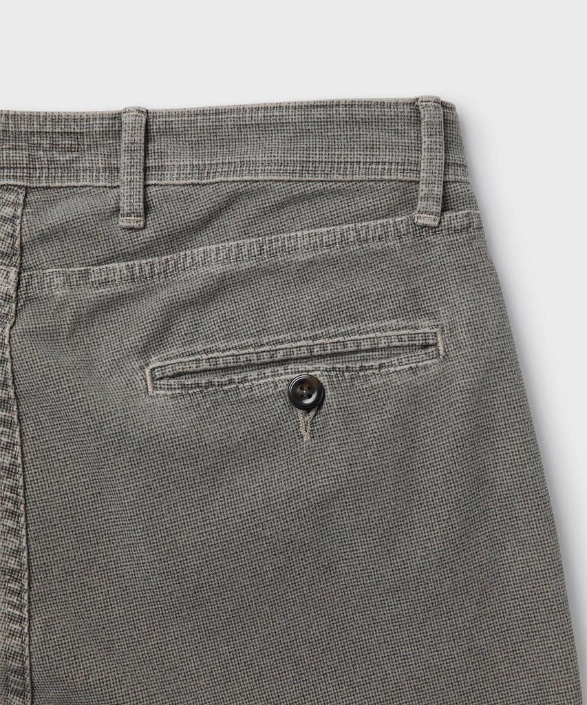 PANICALE Regular Slim Fit Dyed Texture Cotton Pants [Brown]