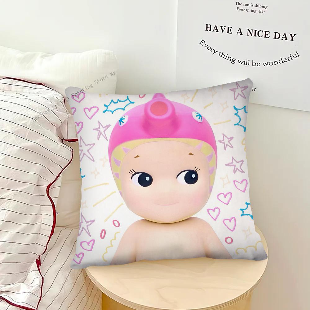 Милая кукла мультяшная наволочка Sonnys Angels модная квадратная наволочка для спальни, дивана, комнаты, внутреннее украшение, чехол для подушки для отдыха