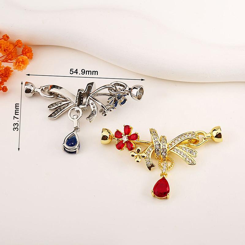 Латунные застежки-бантики, застежки, соединительные элементы, замки для аксессуаров для изготовления ювелирных изделий своими руками