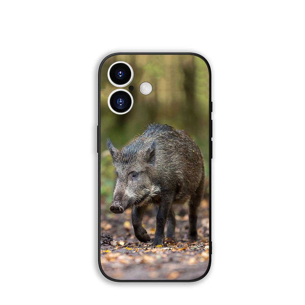 Phone Cover Animal Wild Boar Pig Casing for Apple iPhone 16 15 14 Plus 13 12 Mini 17 Pro Max + ProMax 16E Air 15+ Case