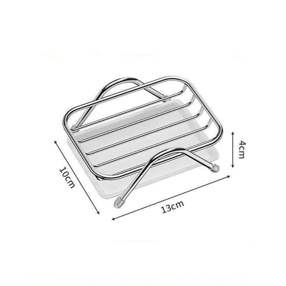 Multifunctional Stainless Steel Soap Rack Self Draining Bathroom Storage Rack  Bathroom Use