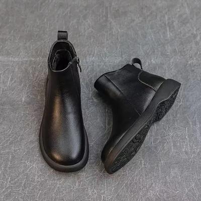 Модные элегантные женские ботильоны до щиколотки с круглым носком и низким каблуком, водонепроницаемая женская короткая обувь, осеннее предложение, мода 2024, горячие ботильоны из ПУ