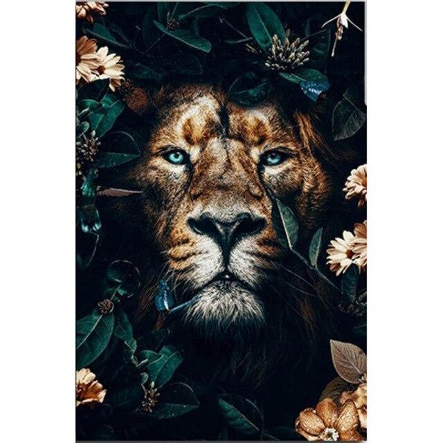 5d полная круглая алмазная живопись животные волк тигр лев картина круглая вышивка стразами мозаика вышивка крестом сказочное искусство