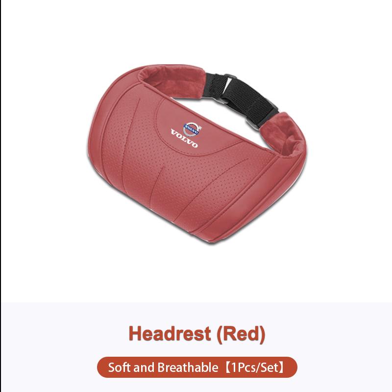 Car Interior Neck Pillow Leather Lumbar Breathable Seat Cushion For Volvo XC90 V90 V60 XC60 V40 EC40 EX40 S80 S60 S90 C40 XC40