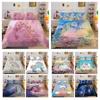 3D Unicorn Print Bedding Set Duvet Cover Cool for Kids School Adults Bedclothes Microfiber Quilt Cover