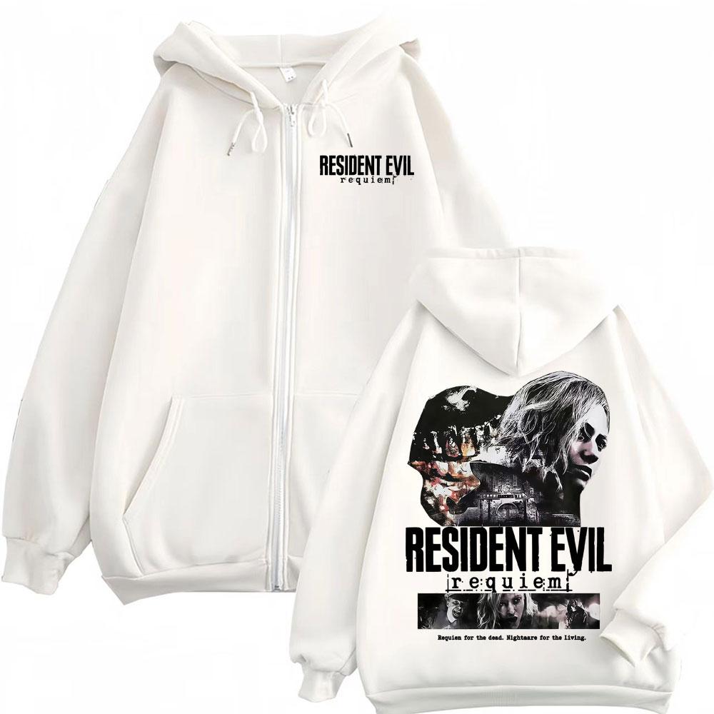 Леон Кеннеди Resident Evil Requiem Толстовки на молнии Мужские Женские Модные Эстетичные Толстовки Куртки С капюшоном Пальто