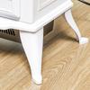 Freestanding electric fireplace 1000/2000 W, decorative fake fireplace with LED flame effect, white
