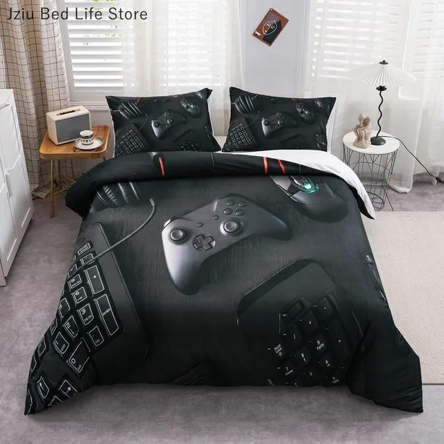 Gamer Bedding Set For Bedroom Soft Modern Gamepad Bedspreads Comefortable Kids Duvet Cover Video Game Quilt Cover And Pillowcase