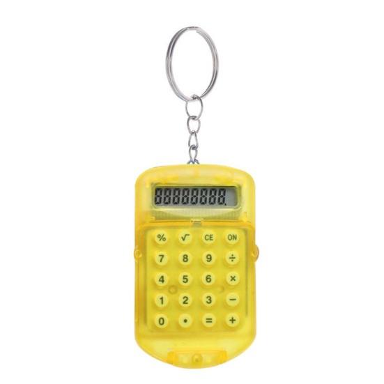 Портативный мини флип-калькулятор, подвеска-брелок, кольцо для ключей, держатель для ключей, подарок