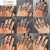 Vintage Silver Color Skull Heart Rings Set For Women Men Gothic Chain Retro Rings  Trend Fashion Jewelry