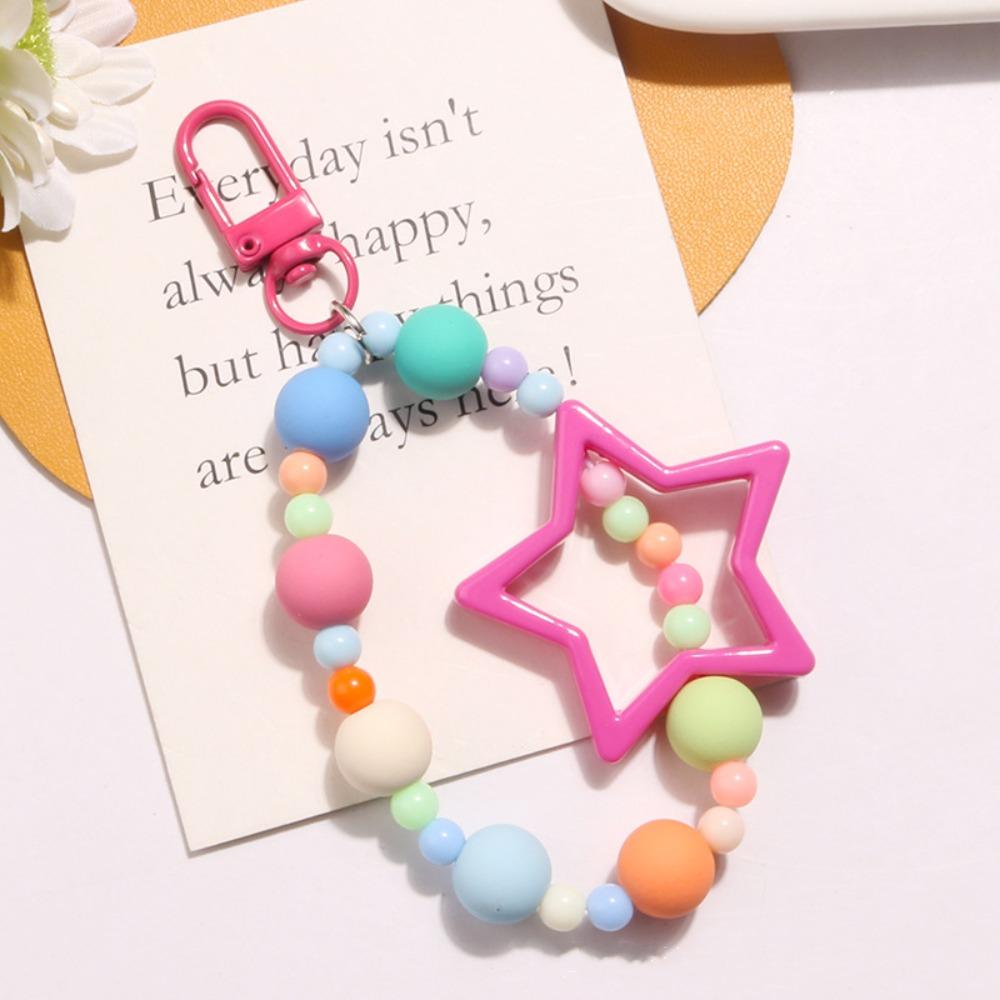 Hollow Star Colorful Phone Lanyard Heart Glitter Wrist Straps Phone Accessories