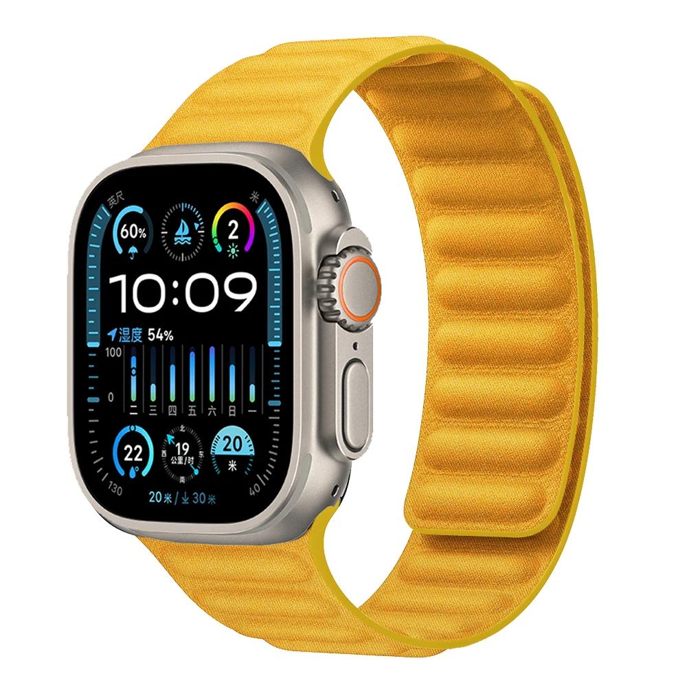 Силиконовый ремешок для Apple Watch Ultra 3/2 49 мм 11 10 9 8 7 45 мм 41 мм 42 мм 46 мм Браслет Магнитный Браслет Напульсник iWatch 6 SE Ремень