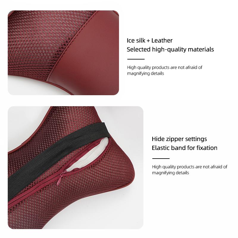 Ice Silk Breathable Car Seat Headrest Neck Pillow For Citroen C3 C5 C5X C4 e-C4 X e-C3 C-Elysee Berlingo C1 C-Crosser C6 C2