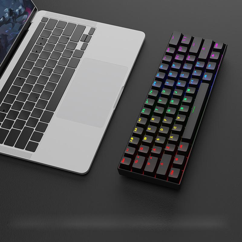 Teclado Custom Cheap pink Clavier Gaming Keyboard 60 Percent Price Switch 61 Keys Mechanical Gaming Keyboard