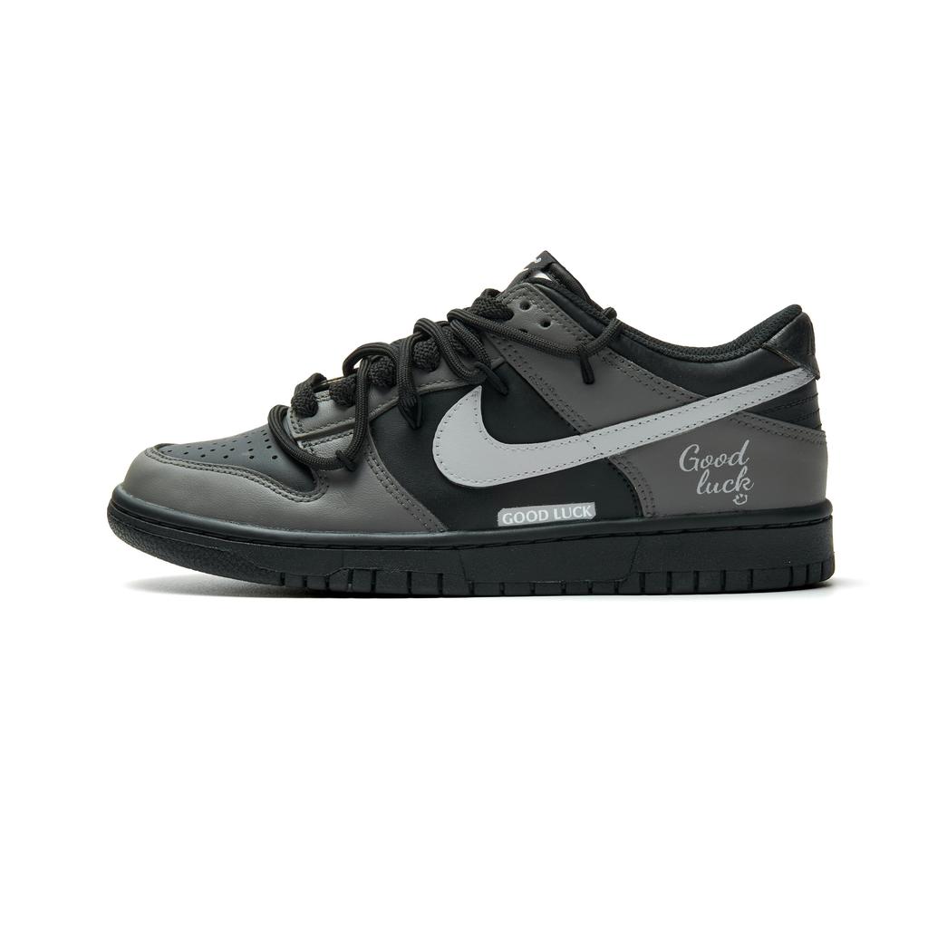 Nike Кроссовки Dunk из износостойкого материала, низкие, для скейтбординга, унисекс, черные с серым, HF5441-100(Команда575-)