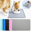 Silicone Dog Cat Bowl Mat Non-Stick Pet Fountain Tray Waterproof Food Pad Puppy Dogs Cats Feeding Drinking Mat Portable Placemat