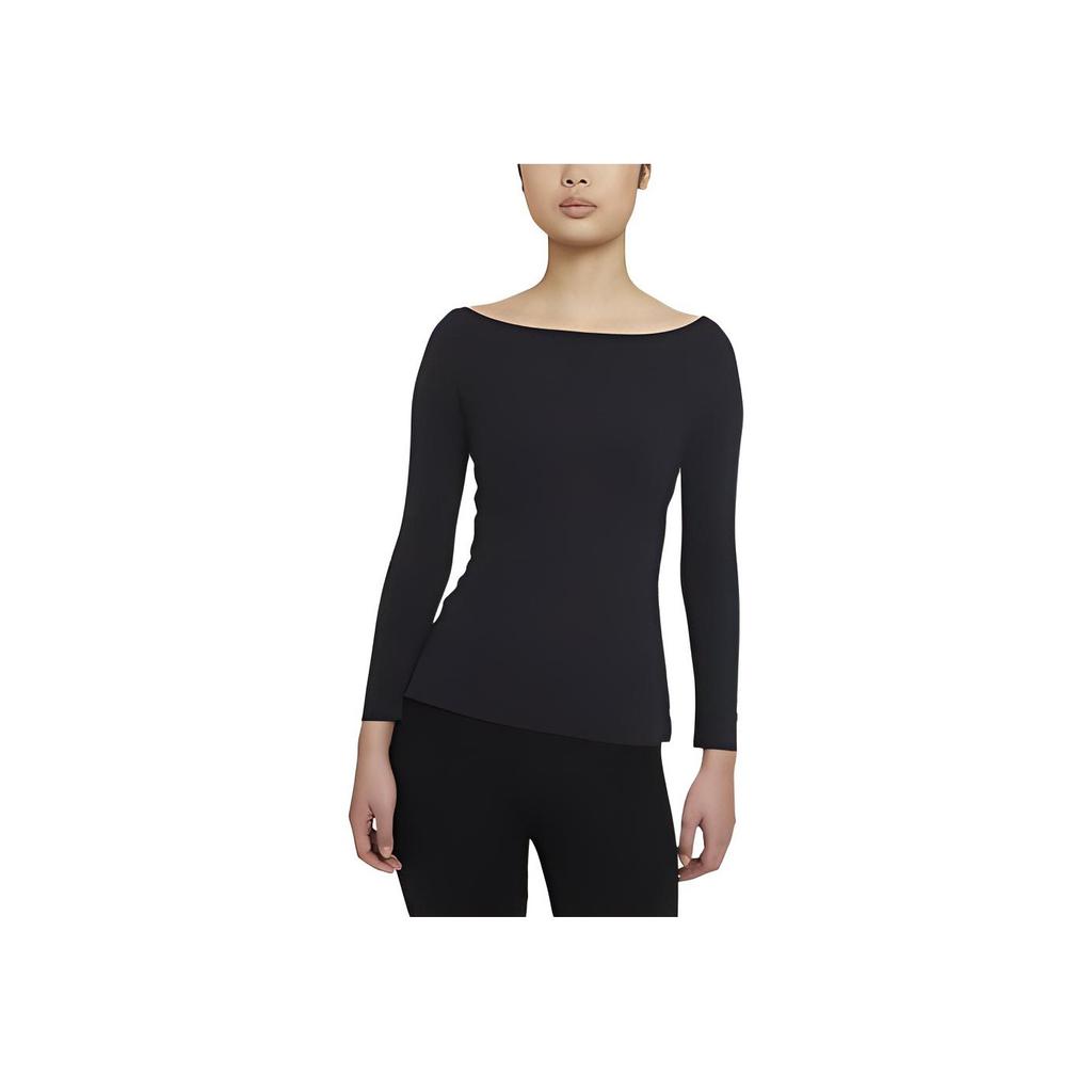 Nike Женские тренировочные пуловеры с длинными рукавами, черные DA0720-010