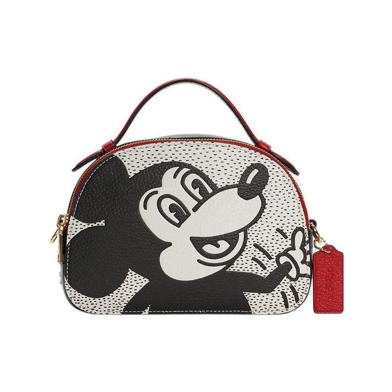 Coach X Сотрудничество с Disney Серена Кит Харинг 21 Микки Маус Мультяшный Узор Кожаный Крупнозернистый Ручная Сумка Плечевая Сумка Через Плечо Маленькая C7234-IMCAH