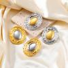 Summer Alloy Round Earrings - European & American Style, Gold & Silver Color, Exaggerated Design for Women