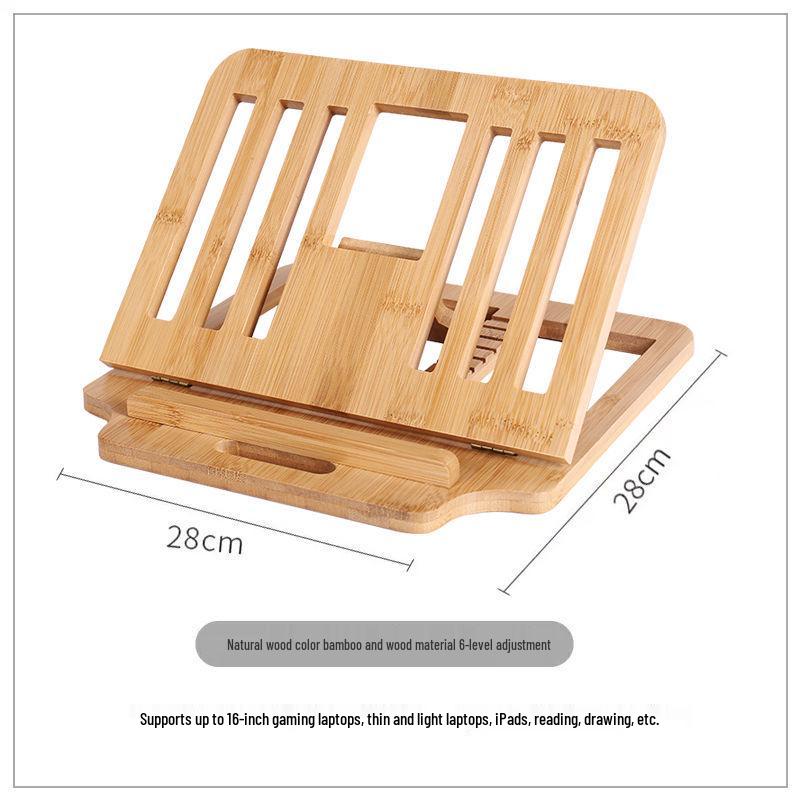 2025 Portable Solid Wood Folding Laptop & Tablet Stand with Cooling Riser