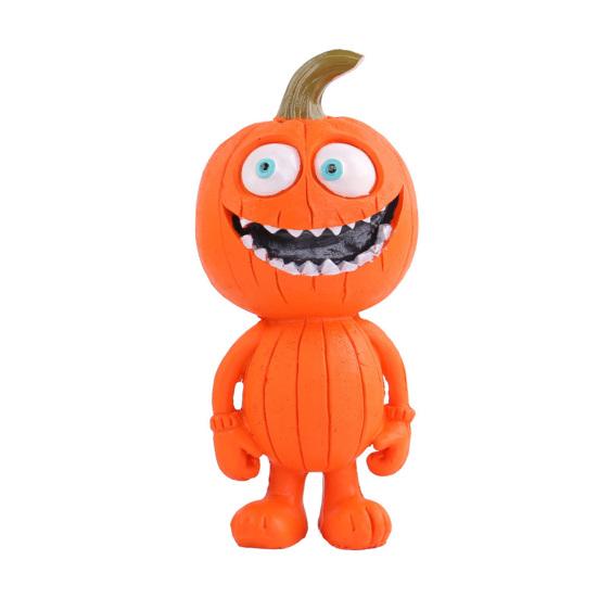 Pumpkin Man Figurine Halloween Pumpkin Decoration Resin Spooky Pumpkin Sculpture for Outdoor Indoor Table Mantel Decoration