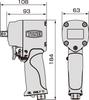 TONE Air Impact Wrench 700 (Short Type) AI4201, 12.7mm (1/2") Drive, Red, N m