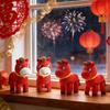 Мультяшная фигурка красной лошади Талисман 2026 года Лошади Украшение 3D-печатная лошадь Игрушка-антистресс Украшение для Китайского Нового года