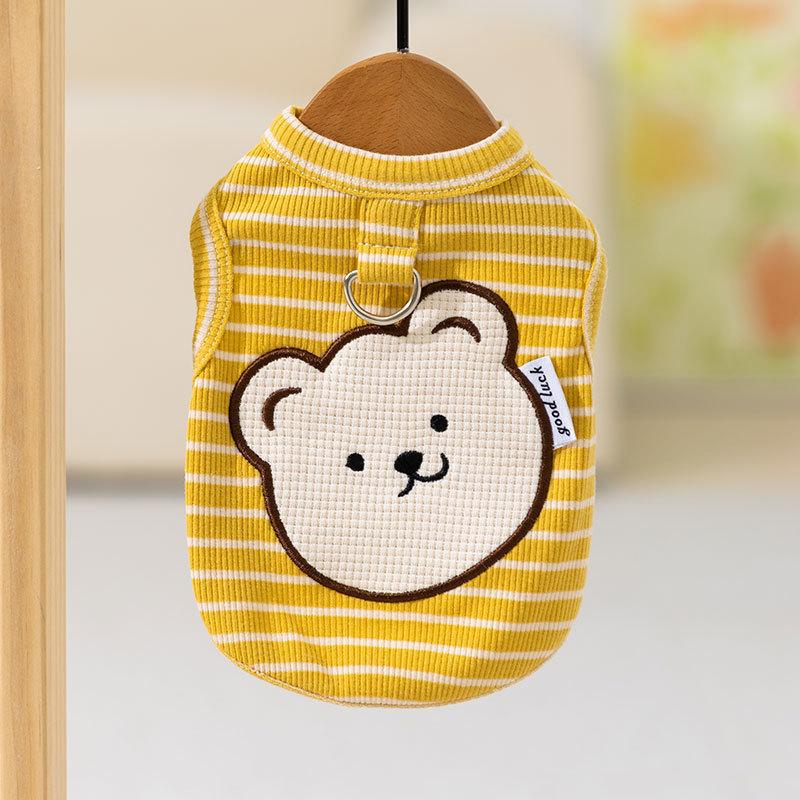Japan and South Korea New Spring and Summer Thin Vest Teddy Bear Small and Medium Dog Bipod Pet Clothes