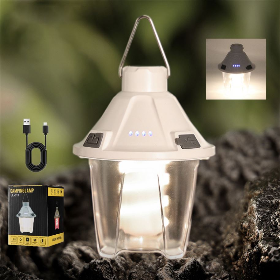Top Magnetic Power Display Emergency Residential Rechargeable IP54 Waterproof Warm White LED Work Lighting Lantern Lithium
