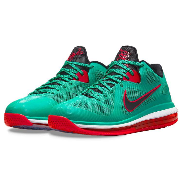 Nike Мужские кроссовки LeBron 9 Low Reverse Liverpool темно-зеленые черные DQ6400-300