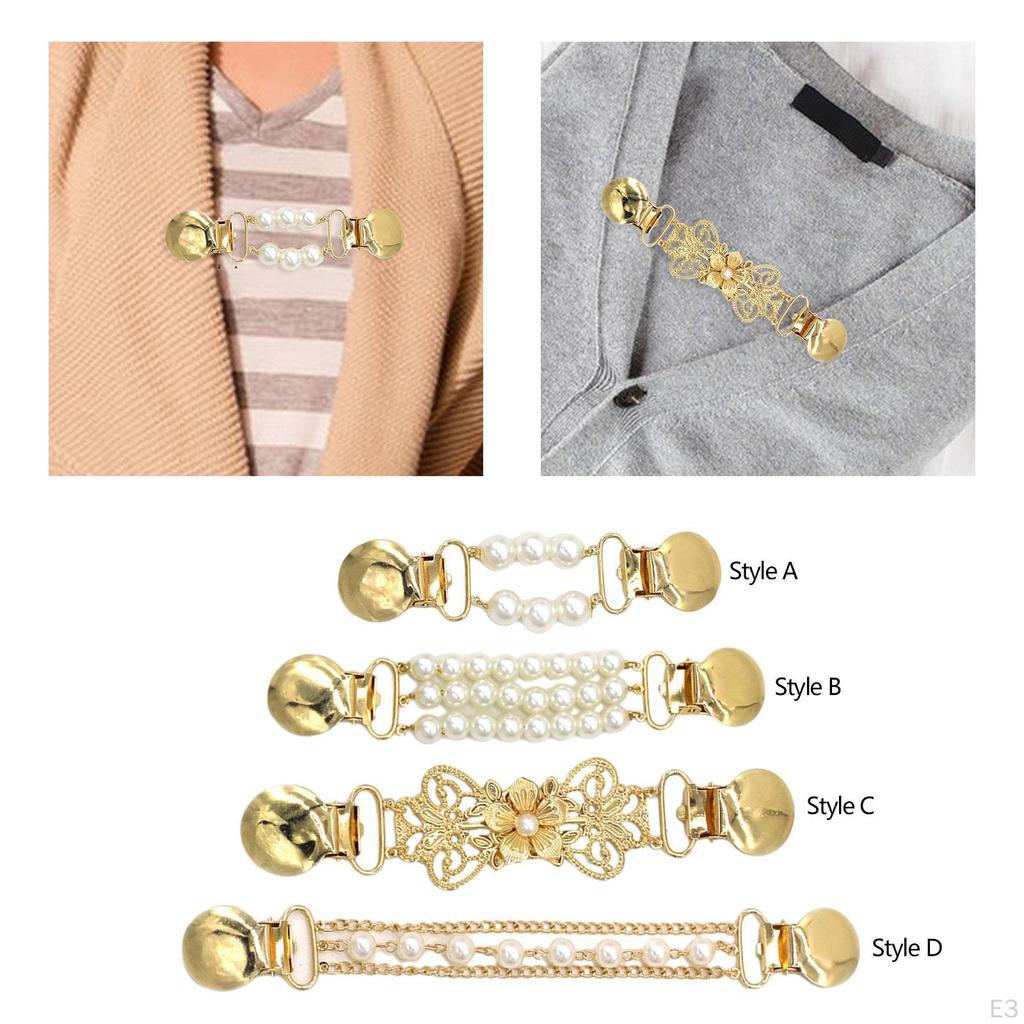 Зажимы для шали для свитера, броши для кардигана, булавка из сплава, элегантные броши с застежками