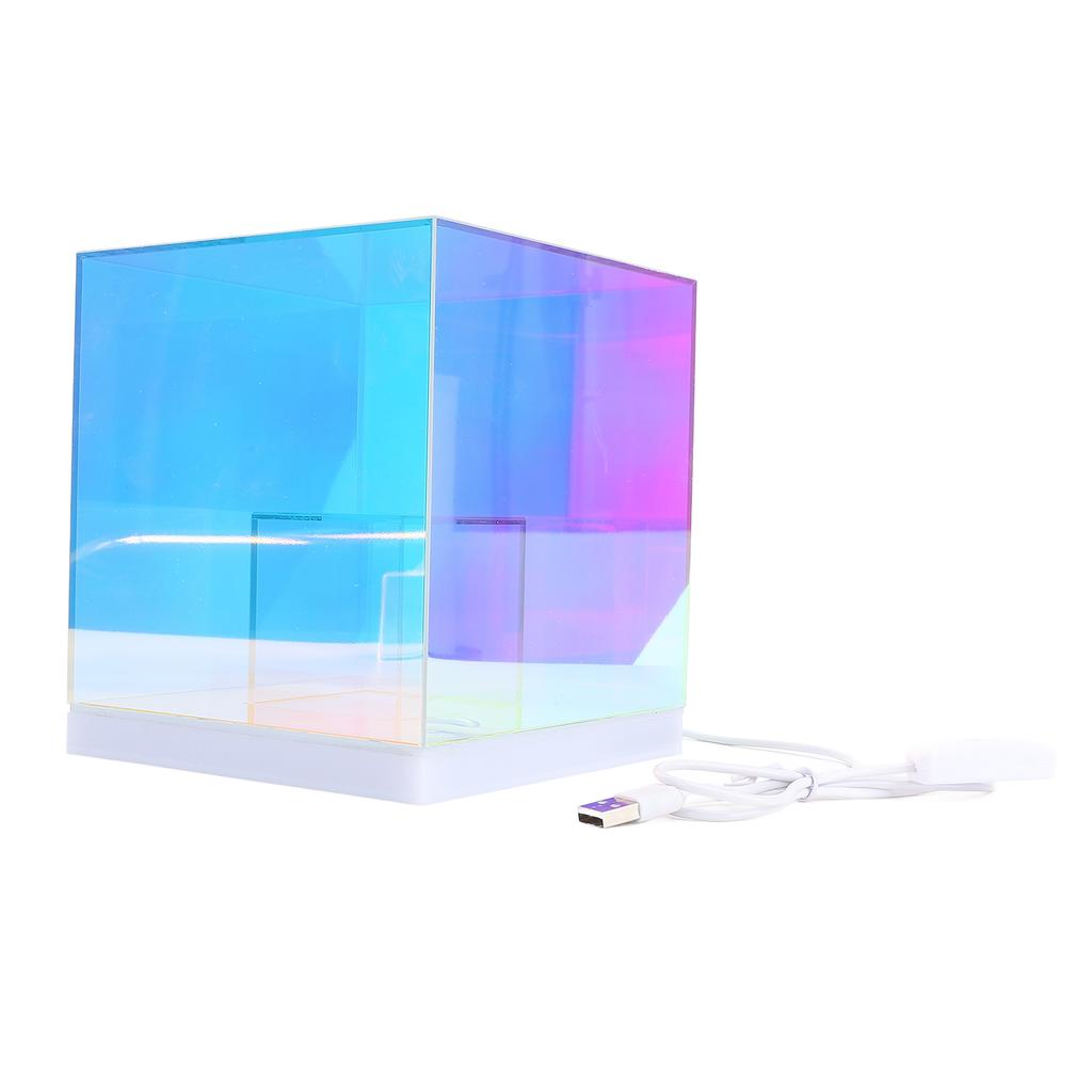 3D Cube LED Настольная лампа RGB Цветная Прозрачная Современная USB Квадратная Настольная Лампа Ночник для Спальни Гостиной