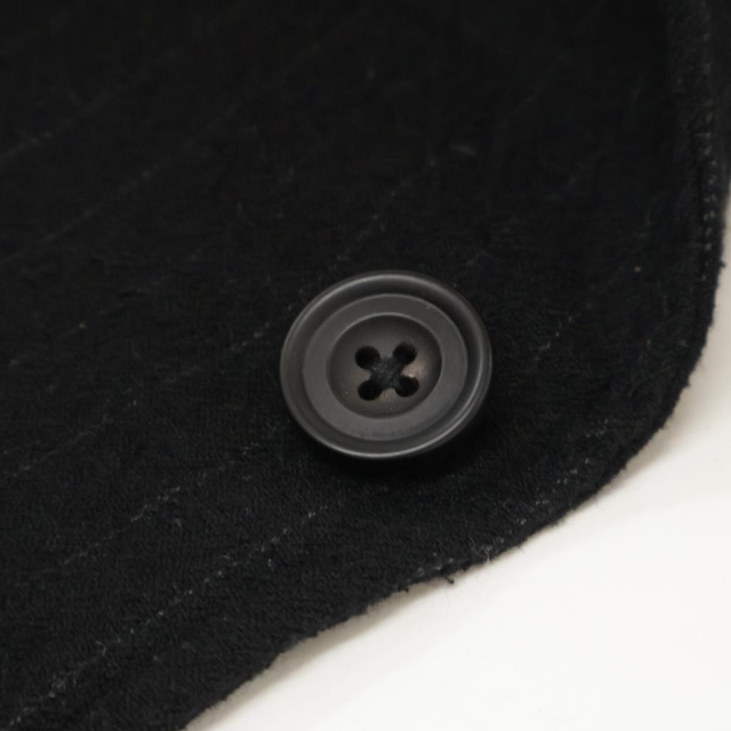 ULTERIOR 25AW Black Washed Wool Silk Stripe 2B Jacket Jacket 3 blackUsed