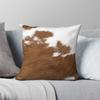 Коровья кожа Коричневый Белый 2 Наволочки Квадратные Полиэстер Лен Бархат Креативный Молния Декор Чехол для Подушки Автомобильная Подушка Чехол Оптовая торговля