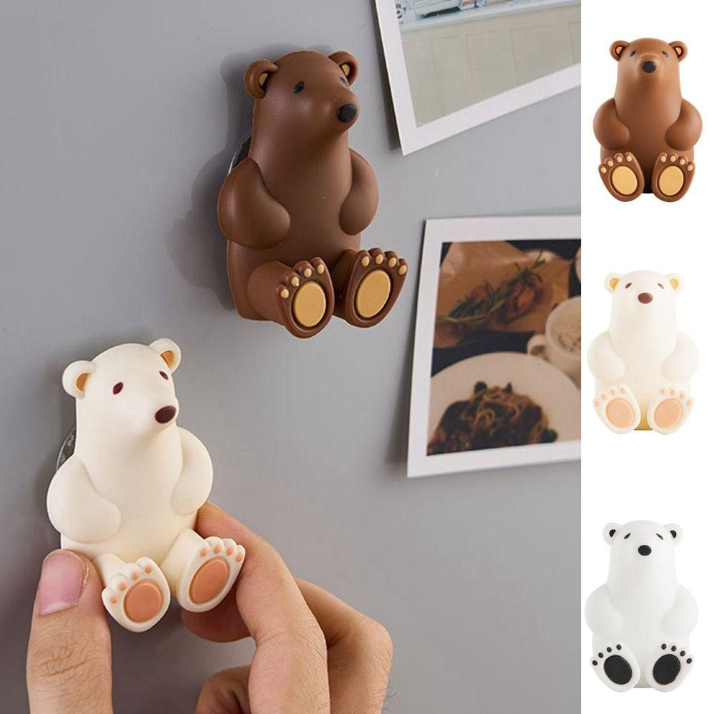 Bear Toothbrush Rack PVC Bathroom Storage Rack Simplicity Polar Bear Toothbrush Holder Bathroom