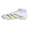 adidas Predator League Бесшнурковые FG Day Spark Pack Унисекс Кроссовки Белый Облачно-белый Золотой-металлик IF6332