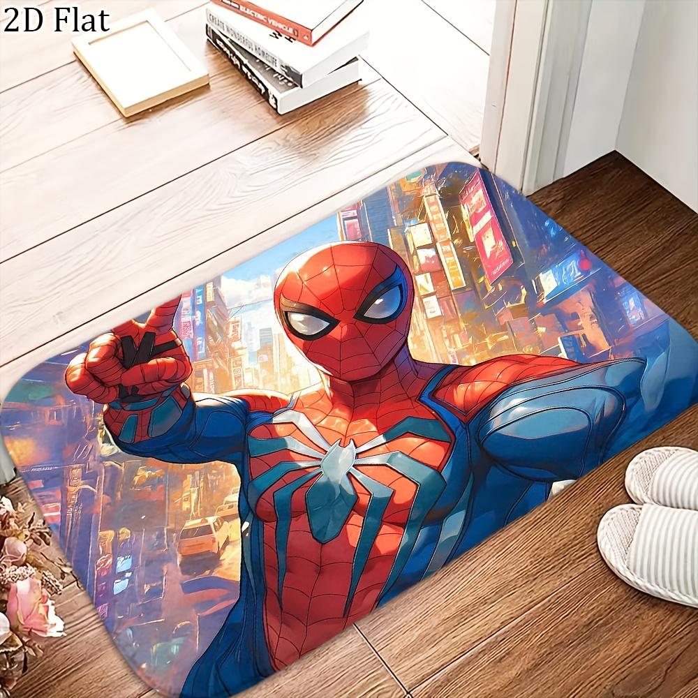 1 шт. Фланелевый коврик Marvel Superheroes, Коврик для ванной комнаты, Различные размеры, Многофункциональный, для ежедневного использования, Подходит для ванной комнаты, Прихожей, Прачечной