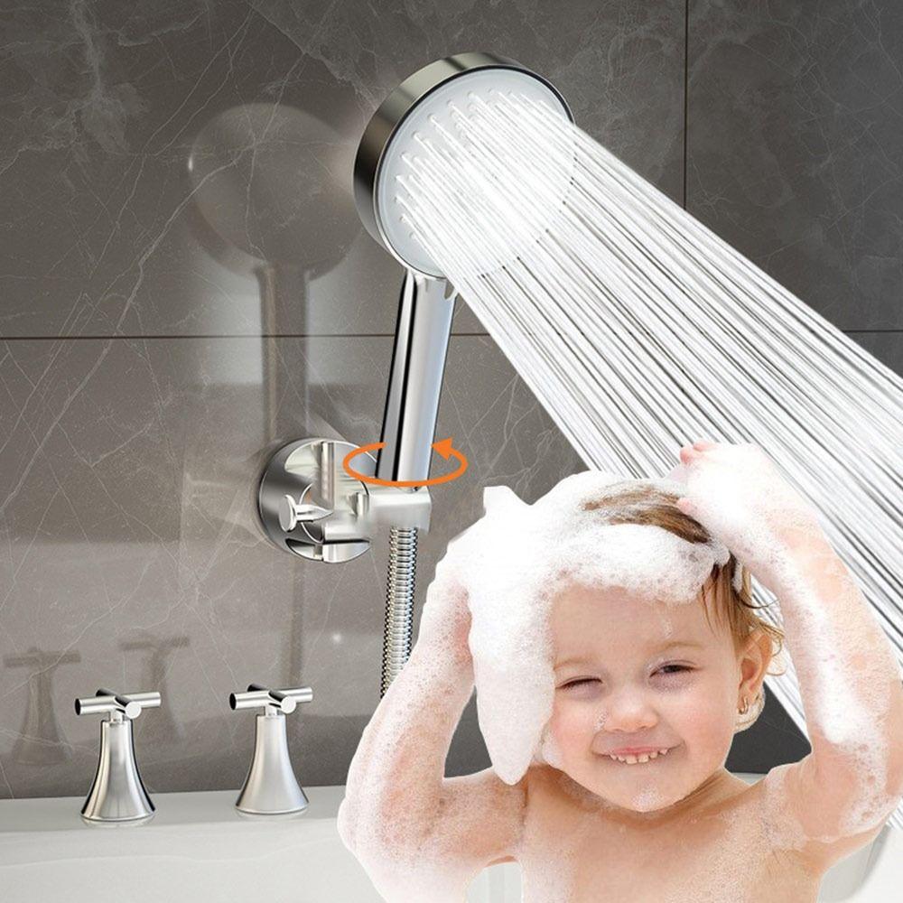 Self-adhesive Shower Holder 360°Adjustable Shower Head Stand Bracket Bathroom Accessories